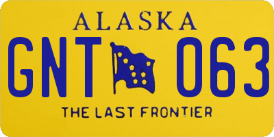 AK license plate GNT063