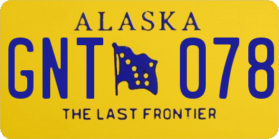 AK license plate GNT078