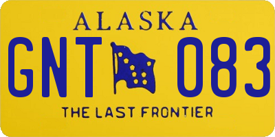 AK license plate GNT083