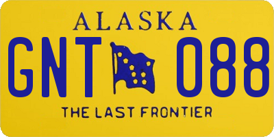 AK license plate GNT088