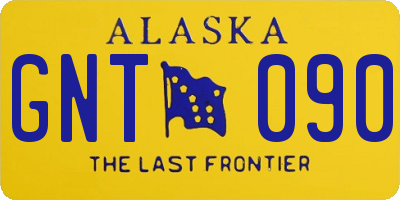 AK license plate GNT090