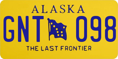 AK license plate GNT098