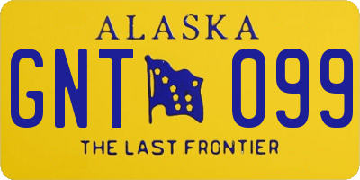 AK license plate GNT099