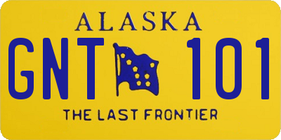 AK license plate GNT101