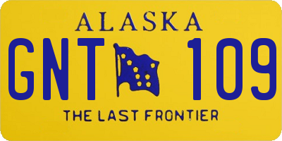 AK license plate GNT109