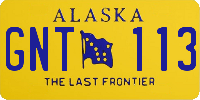 AK license plate GNT113