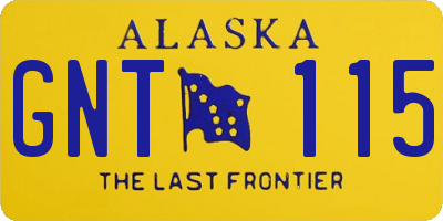AK license plate GNT115
