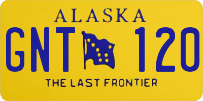 AK license plate GNT120