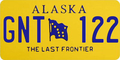 AK license plate GNT122