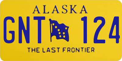 AK license plate GNT124