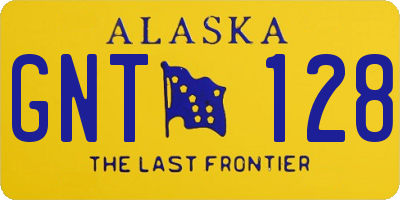 AK license plate GNT128
