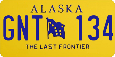 AK license plate GNT134
