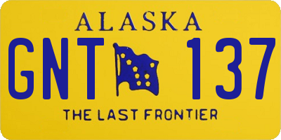 AK license plate GNT137
