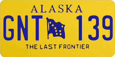 AK license plate GNT139