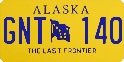 AK license plate GNT140