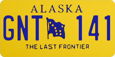 AK license plate GNT141