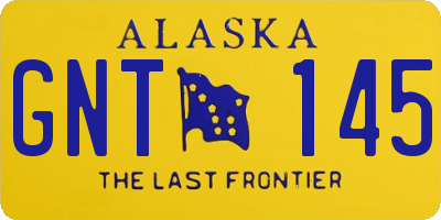 AK license plate GNT145