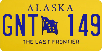 AK license plate GNT149