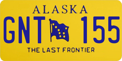 AK license plate GNT155