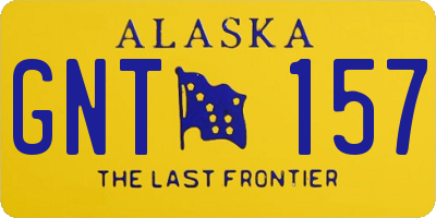 AK license plate GNT157
