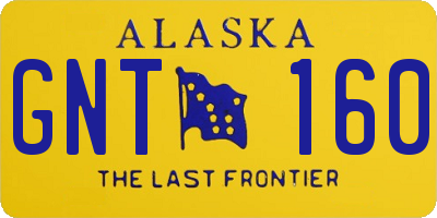 AK license plate GNT160