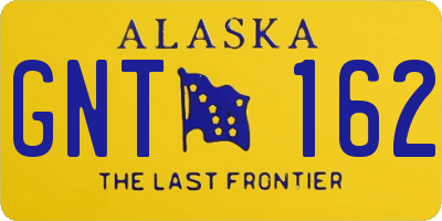 AK license plate GNT162