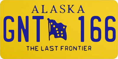 AK license plate GNT166