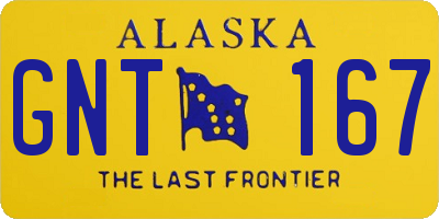 AK license plate GNT167
