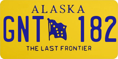 AK license plate GNT182