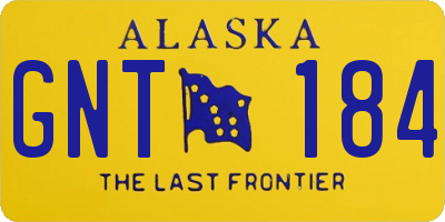 AK license plate GNT184
