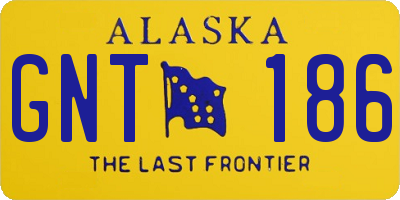 AK license plate GNT186
