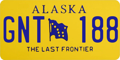 AK license plate GNT188