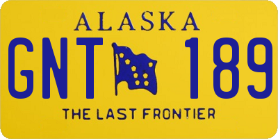 AK license plate GNT189