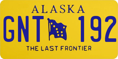 AK license plate GNT192