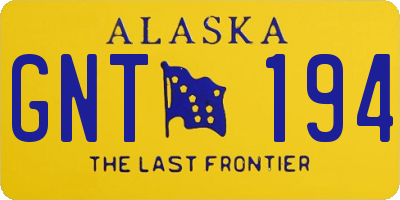 AK license plate GNT194