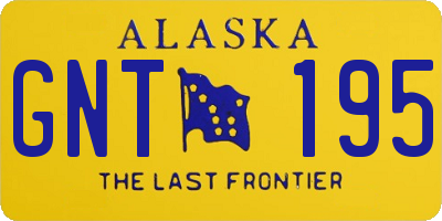 AK license plate GNT195