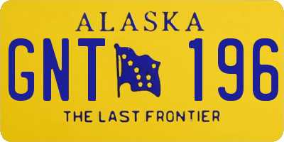 AK license plate GNT196