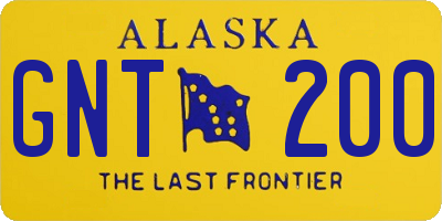 AK license plate GNT200
