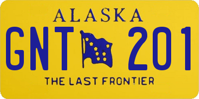 AK license plate GNT201