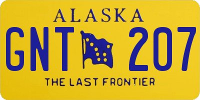 AK license plate GNT207