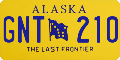 AK license plate GNT210
