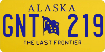 AK license plate GNT219