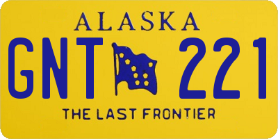 AK license plate GNT221