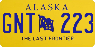 AK license plate GNT223