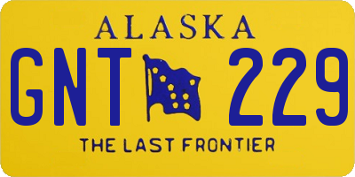AK license plate GNT229