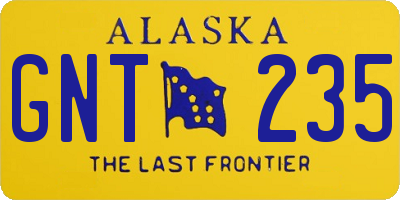 AK license plate GNT235