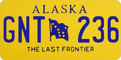 AK license plate GNT236