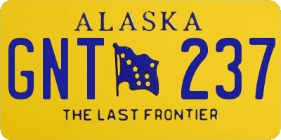 AK license plate GNT237