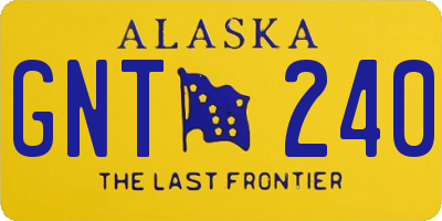 AK license plate GNT240