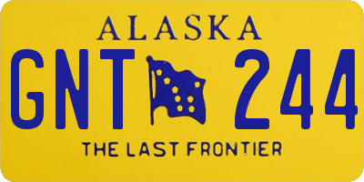 AK license plate GNT244